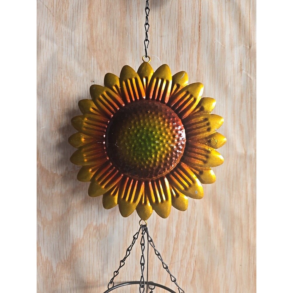 Sunflower Windchime METAL YELLOW SUMMET PORCH DECO